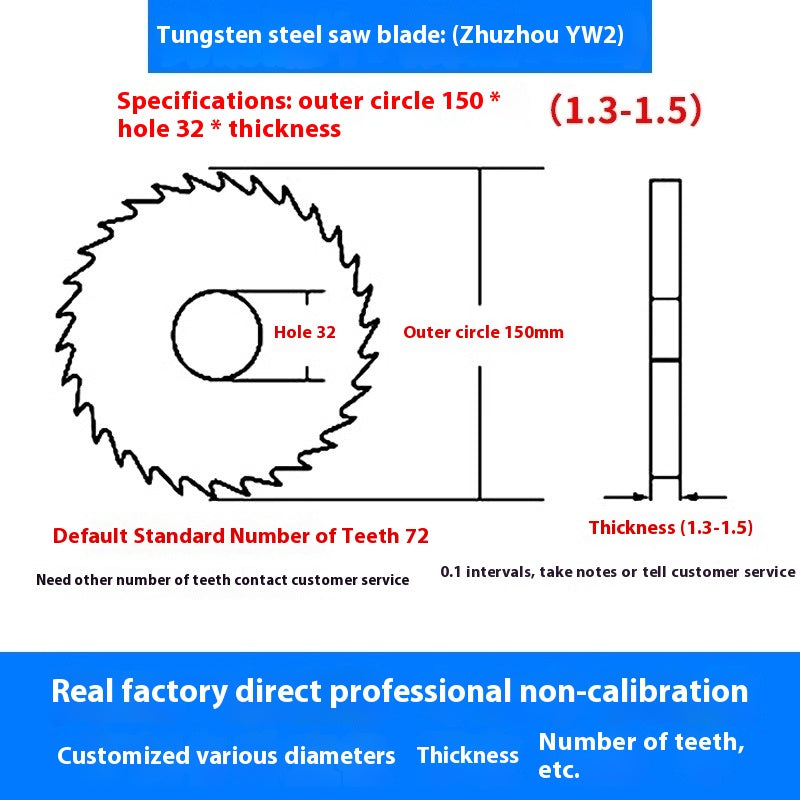 1143-Tungsten steel saw blade milling cutter ebony circular saw blade integral tungsten carbide saw blade outer diameter 20/30/40/60/80/100 Shandong Denso Pricision Tools Co.,Ltd.